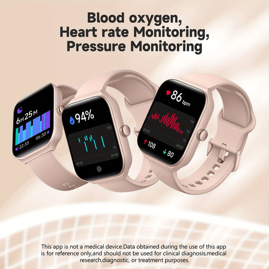 Smart Watch 1.95-Inch TFT Display with Custom Photo Faces, Calling and Three Band Color Options