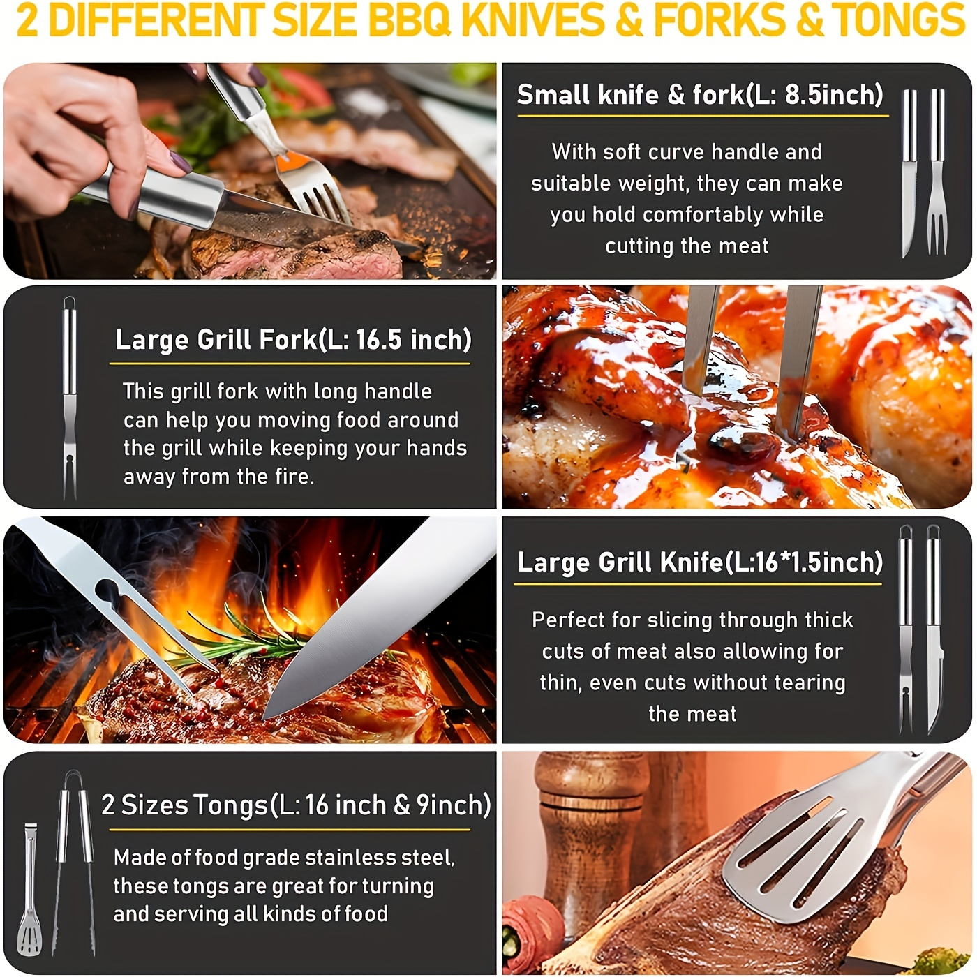 Griddle Tool Set 34 Piece 304 Stainless Steel Flat Top Grill Accessories with Spatula, Tongs & Scraper – Teppanyaki BBQ Tools for Outdoor Camping, Family Cookouts & School Lunches