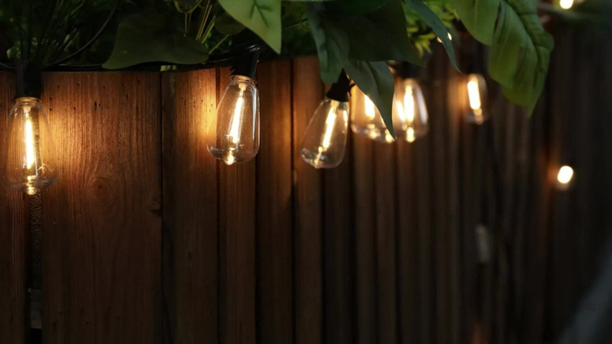 Solar String Lights in 39, 50, 72, 100 or 105-Foot Options with Spherical Bulbs, Warm or Cool White and Remote Control