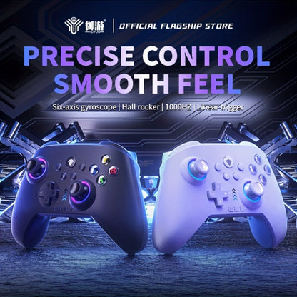 Three-Mode Wireless PC Controller with RGB Lighting, Hall Effect Joystick & Trigger, Programmable Buttons & Vibration for Windows PC, Android, Nintendo Switch & Steam – Not Compatible with Xbox