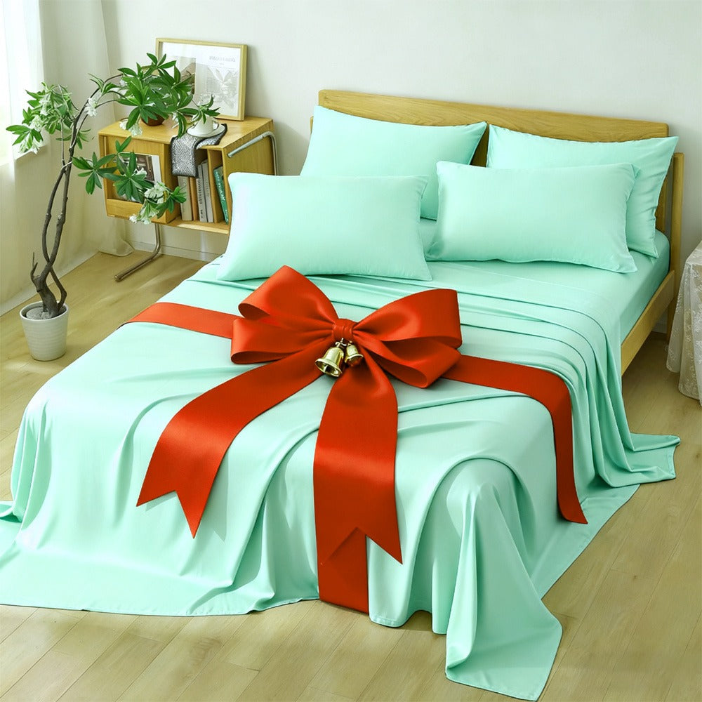 Bamboo Bed Sheet Set Ultra Soft Cooling - 100% Viscose Bamboo Sheets Twin Full Queen King, Breathable Luxury Bedding for Hot Sleepers, Deep Pocket 16 Inch, Hotel Quality, 11 Colors