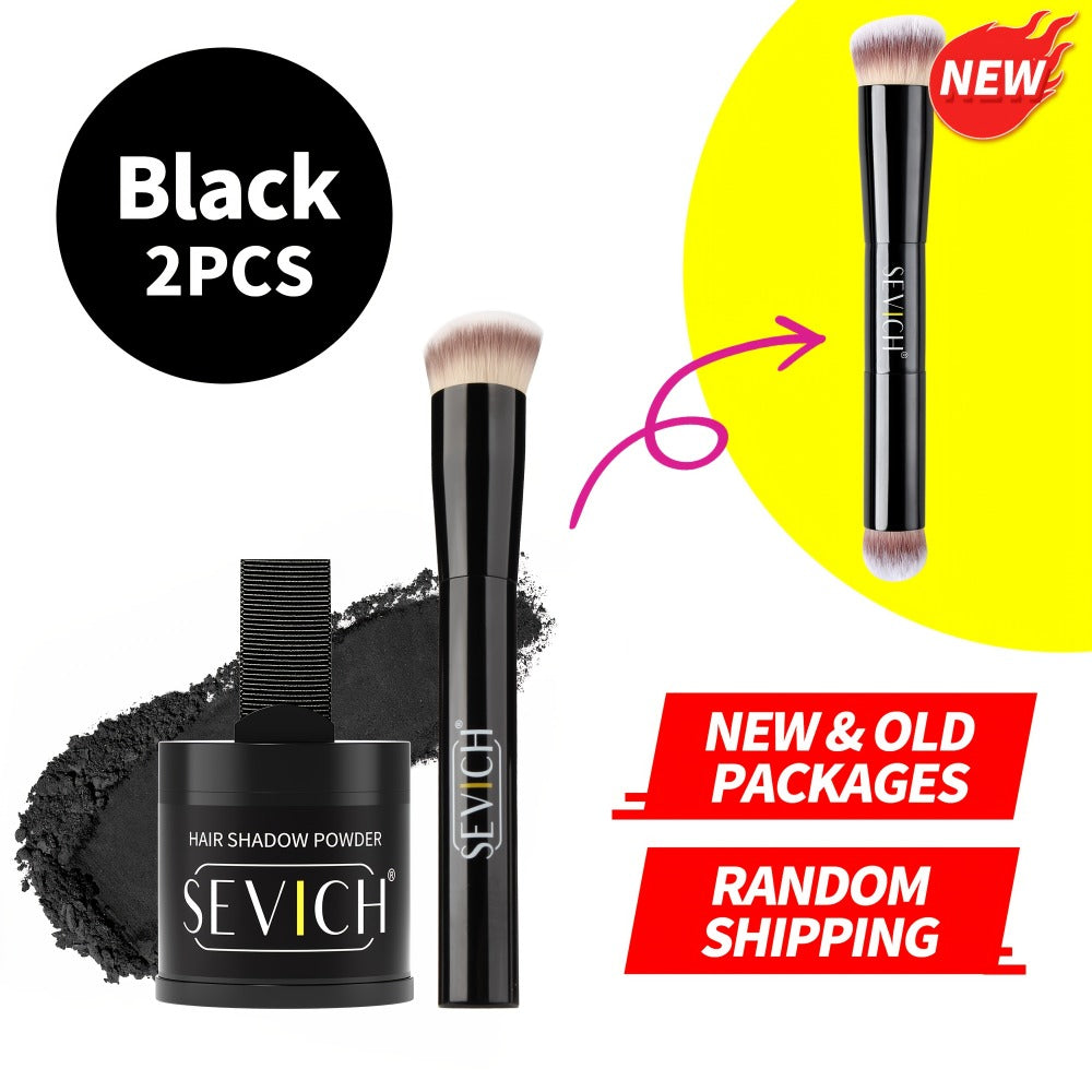 Hair Root & Hairline Concealer Powder Kit with Brush — Waterproof Instant Coverage for Thinning Hair, Receding Hairline & Bald Spots | 5 Shades | Black & Brown Tones | Women & Men
