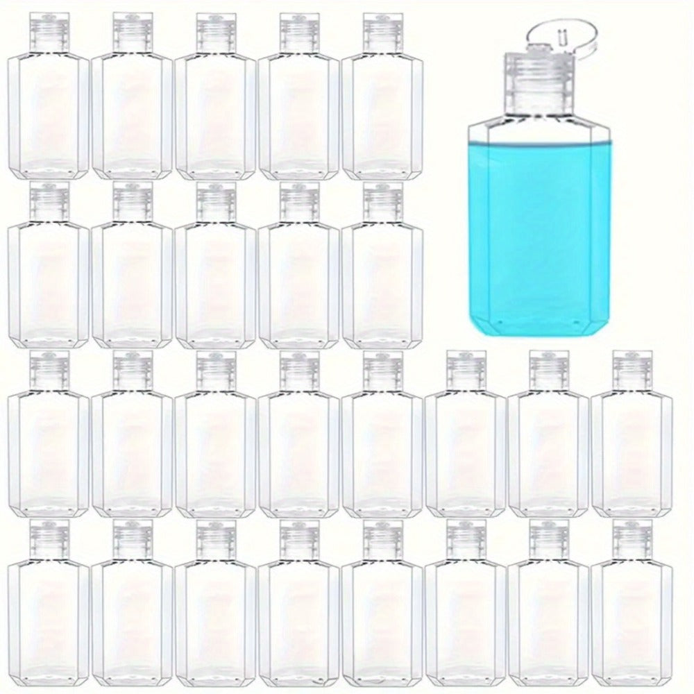 40-Pack 60 ml Clear Travel Bottles with Flip Caps for Shampoo, Conditioner, Soap and Lotion