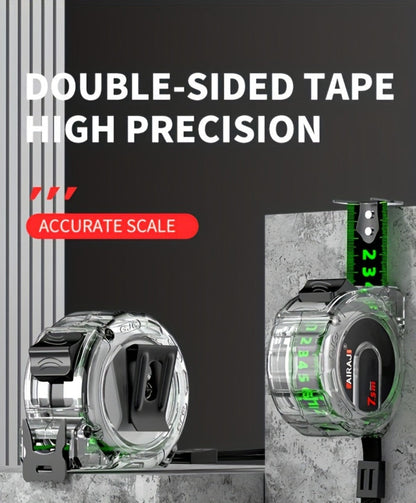 Fluorescent Metric Tape Measure with Wide Blade in 5, 7 or 10-Meter Length and 19 or 25 mm Width