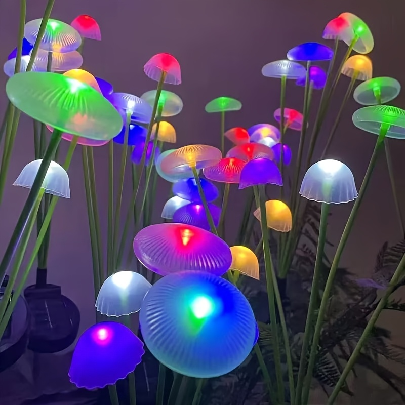 Solar Garden Path Lights IP65 Waterproof Outdoor Stake Lights 32/64 LED Warm White for Lawn Yard Walkway Wedding Christmas Halloween Decoration