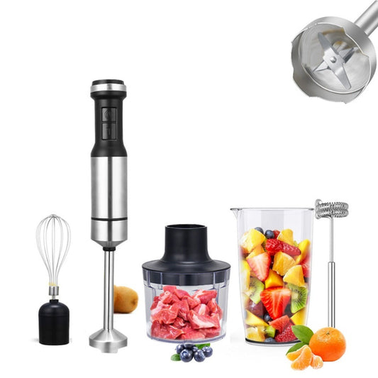 800W Immersion Hand Blender 5-in-1 Set – Stainless Steel Stick Mixer with Whisk, Frother, 1000ml Cup & 450ml Food Chopper for Smoothies, Soup & More