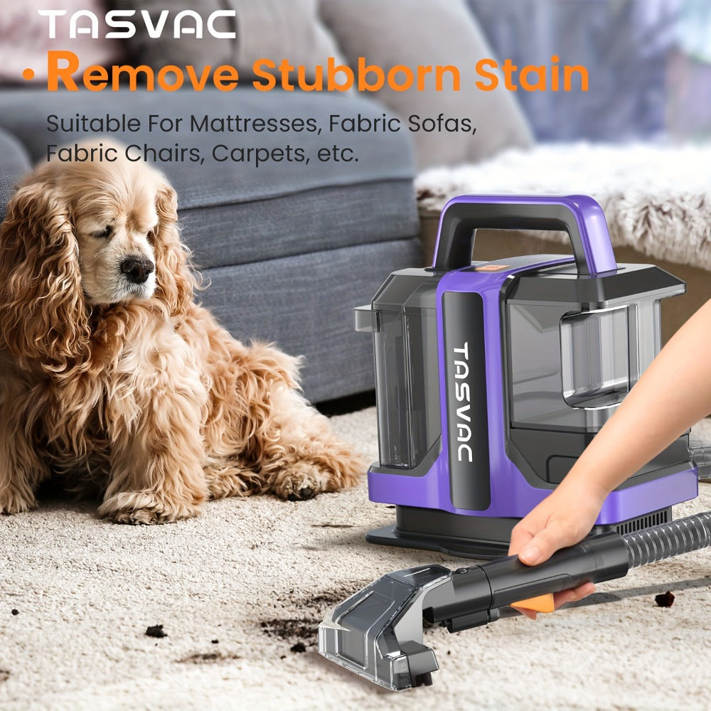 Portable Spot Cleaner for Carpet & Upholstery | Dual Brush Power Suction Stain Remover with Multifunctional Tools – Deep Cleans Sofa, Car Seats, Stairs & Pet Stains