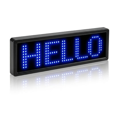 Programmable LED Badge Bluetooth App Controlled – Rechargeable Scrolling Text & Logo Display, 48x12 Pixel LED Name Tag for Events, Trade Shows, Restaurants, Parties & Gifts