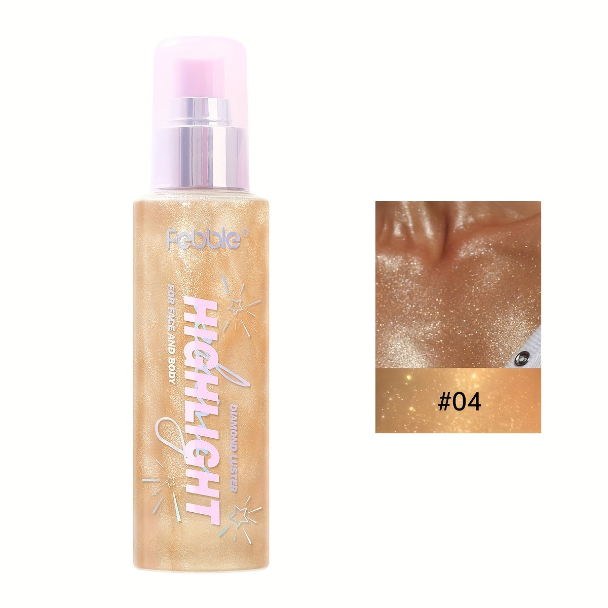 Body Glitter Spray Shimmer extended-wear Lightweight Non Greasy Luminous Radiant Glow for Body Face Hair Women Festival Party Everyday