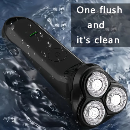 Cordless Rotary Electric Shaver for Men USB Rechargeable - Multifunctional Grooming Kit for Daily Shaving & Travel - Ergonomic Close Shave Razor Blue & Black Gift for Husband Boyfriend Dad
