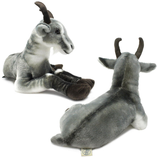 Stuffed Animal Patrick Pygmy Goat in 18-Inch Size with Acrylic Plush Fabric and Source-Listed Care