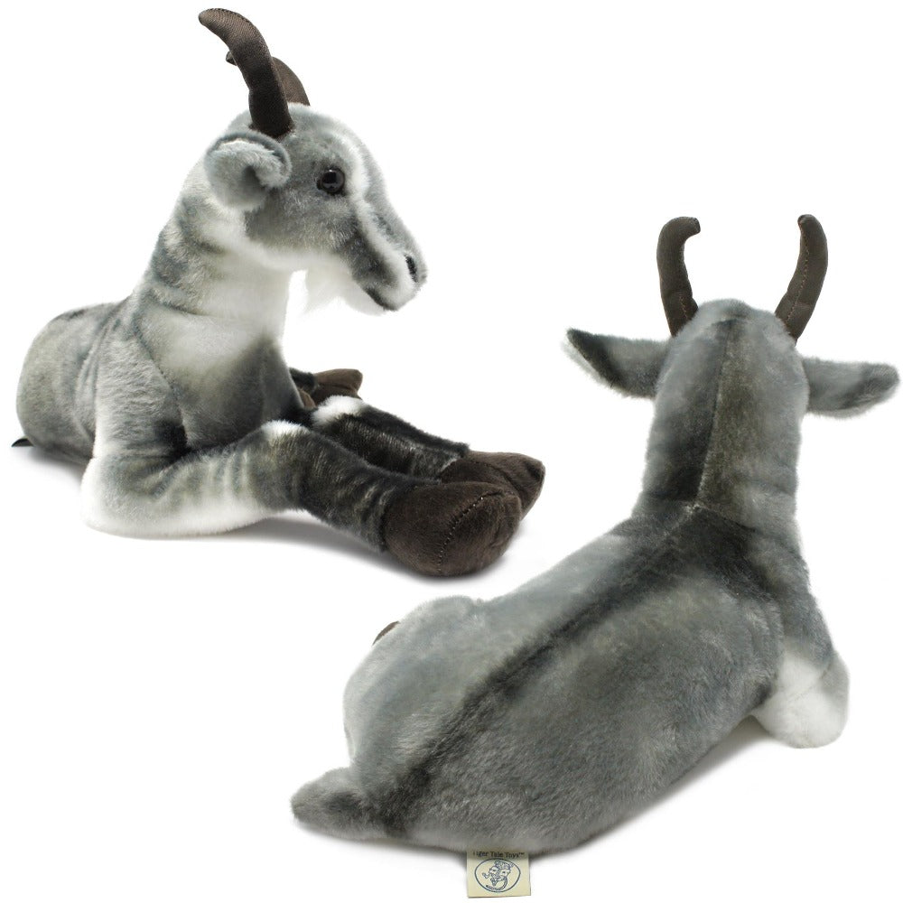Stuffed Animal Patrick Pygmy Goat in 18-Inch Size with Acrylic Plush Fabric and Source-Listed Care