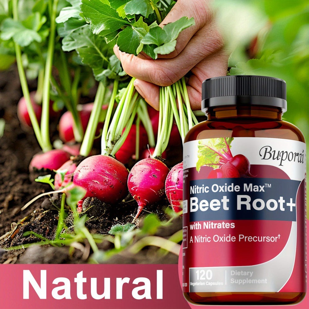 Dietary Supplement Beet Root Capsules with Source-Listed Nitrates, Black Pepper and Antioxidants, 120 Count