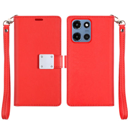 Folio Wallet Case for Motorola Moto G 5G 2025 with Five Card Slots, Cash Pocket and Kickstand