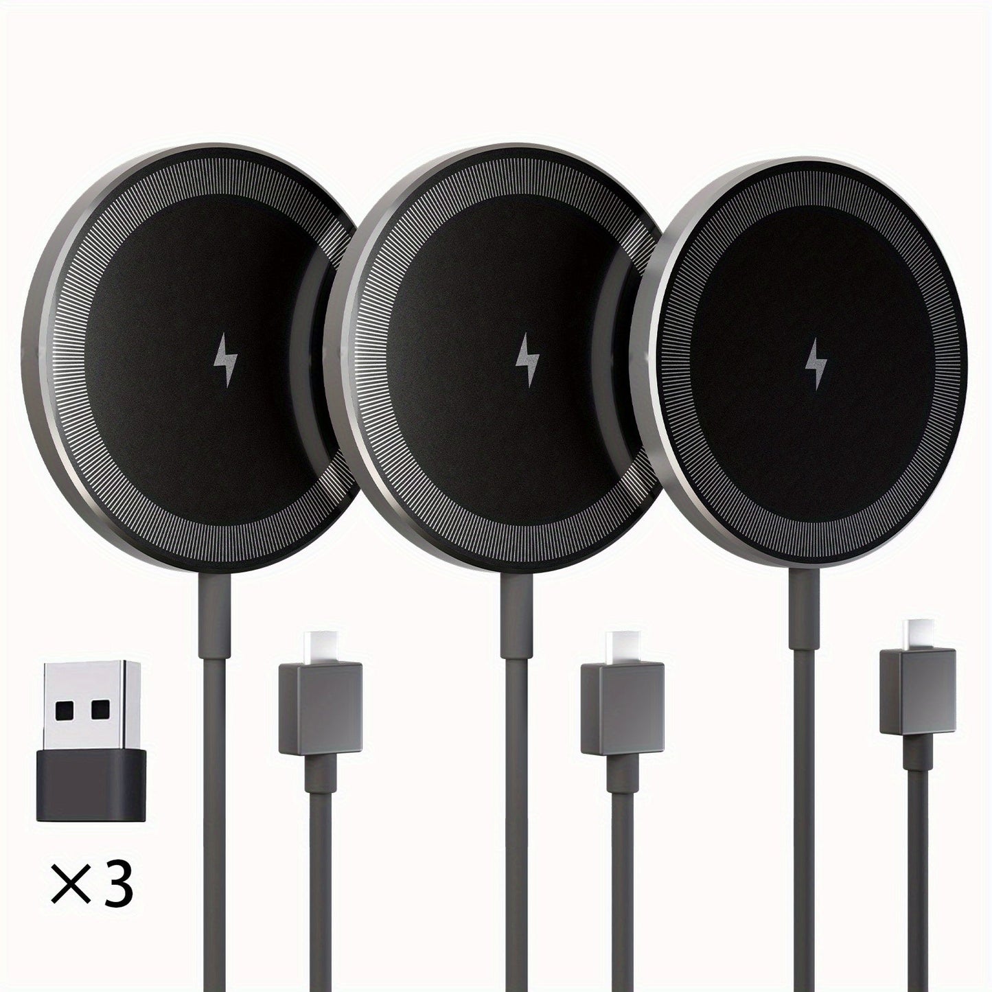 Magnetic Wireless Charging Pad Multi-Pack in White or Black with Two- or Three-Piece Checkout Options