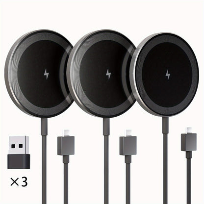 Magnetic Wireless Charging Pad Multi-Pack in White or Black with Two- or Three-Piece Checkout Options