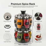 12pcs premium jars + 1pcs rack (double-layer)