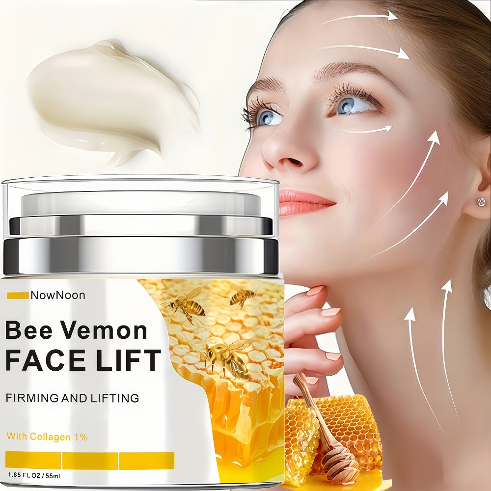 Face Cream Bee Venom 50g Formula with Hyaluronic Acid, Collagen and Vitamin E in Lightweight Texture