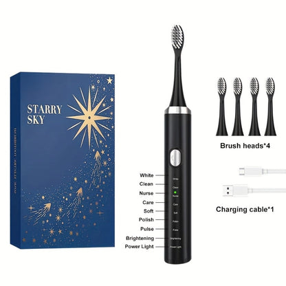 Water Flosser Oral Care Kit, 3-Mode Portable Electric Dental Cleaner, USB Rechargeable, 4-Function Nozzle