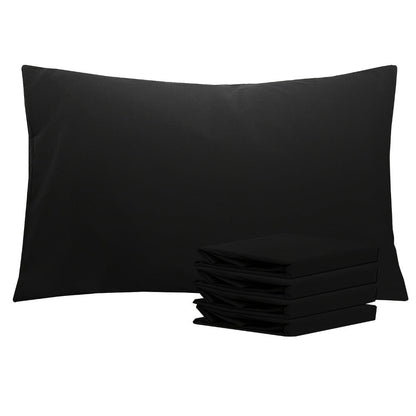 Four-Pack Queen Pillowcase Set in 32 Solid Colors with 20 x 30-Inch Size and Envelope Closure