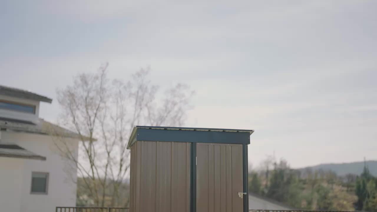 Garden Storage Shed | Metal Lockable Tool Backyard Waterproof Compact