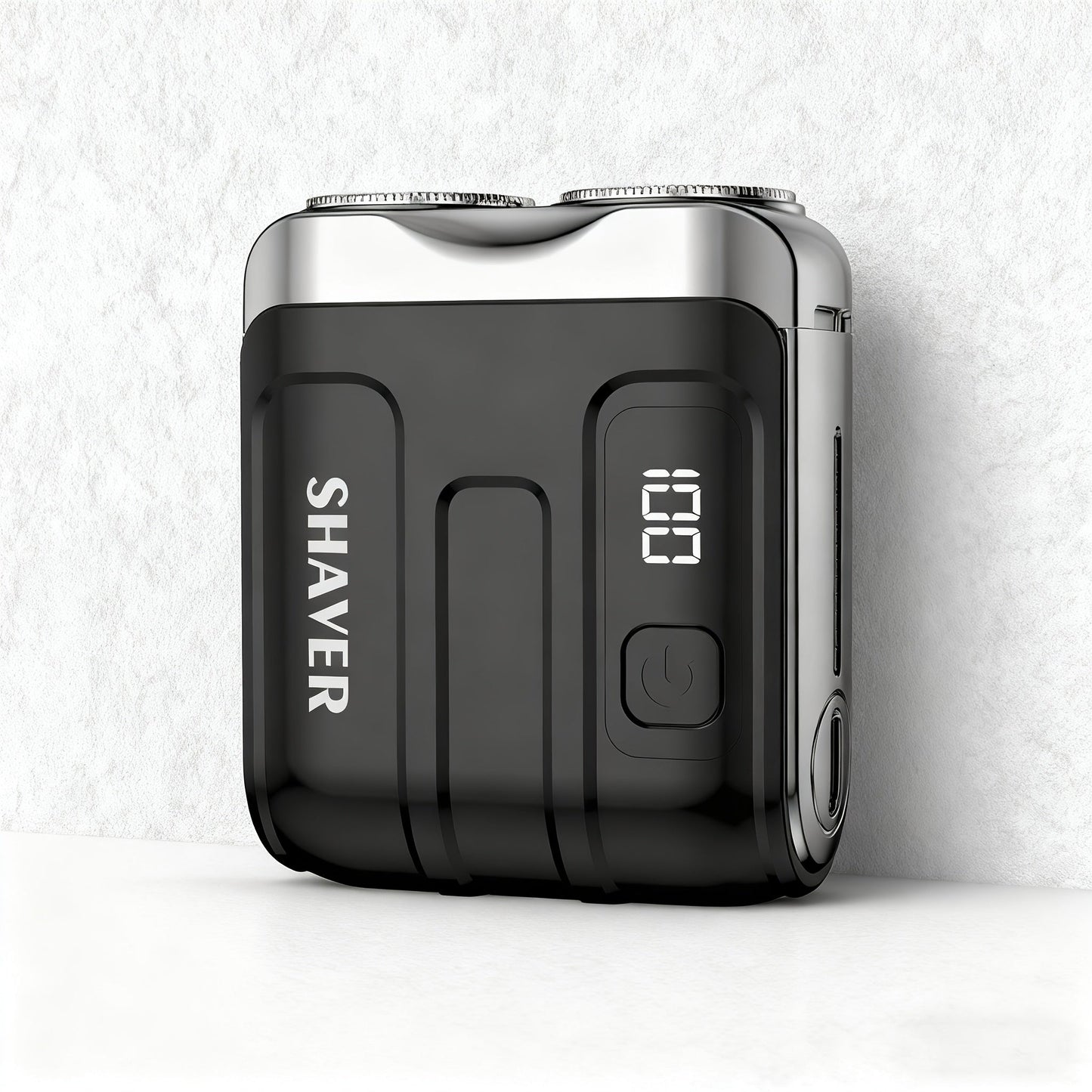 Electric Shaver Mini Dual-Head Rotary Razor with USB Charging, One-Button Control and Eleven Style Options