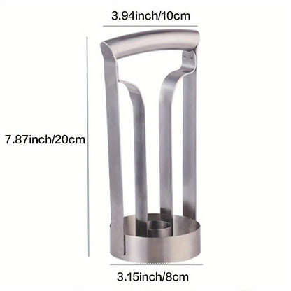 Pineapple Corer and Slicer with Twin-Grip Frame in 1-Piece or 2-Piece Quantity Options for Kitchen Prep