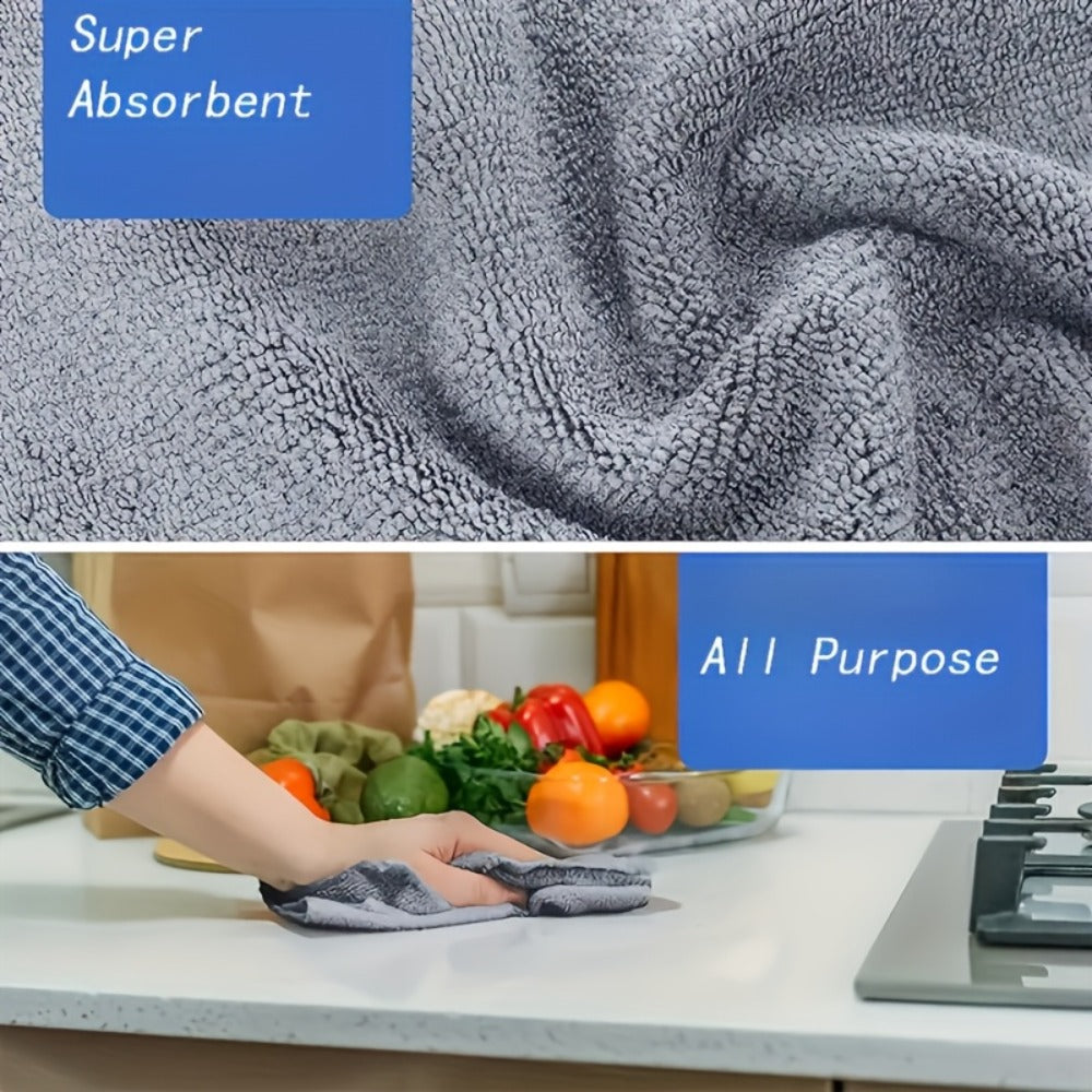110-Piece Gray Microfiber Cleaning Cloth Pack with Pictured 9.8 x 9.8-Inch Reusable Household Towels