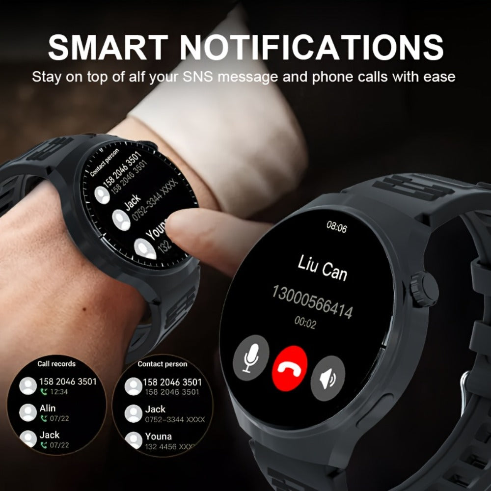 Smartwatch 2.01 Inch Round OLED Screen with 95% Ratio, Music Control and 300mAh Battery in Seven Styles