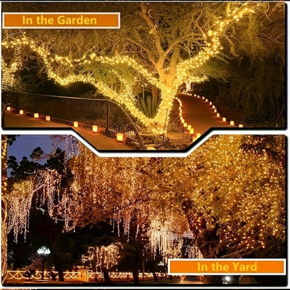 1000 LED 328ft Fairy String Lights Outdoor - Warm White Twinkle Gypsophila Style, 8 Modes, Flexible Wire for Garden, Patio, Backyard, Wedding, Party, Christmas & Bedroom Decoration