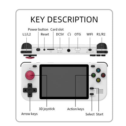 Handheld Game Console Powkiddy RGB10S with 3.5-Inch IPS, 480x320 resolution, 64GB, 128GB or 256GB Options, 3000mAh Battery