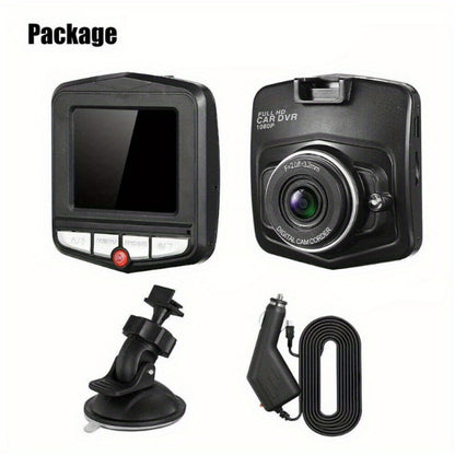 1080P Dash Cam for Cars - 2.2" LCD Display, Continuous Loop Recording, 24/7 Parking Surveillance, Motion Detection, No Battery Required, Universal Vehicle Dashboard Camera