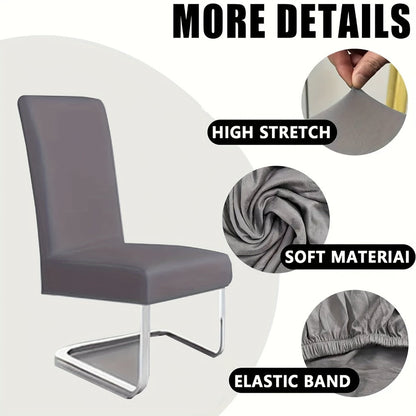 Chair Cover Set of 4 or 6 Stretch Jacquard Dining Slipcovers in Nine Available Color Choices