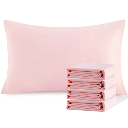 Four-Pack Queen Pillowcase Set in 32 Solid Colors with 20 x 30-Inch Size and Envelope Closure