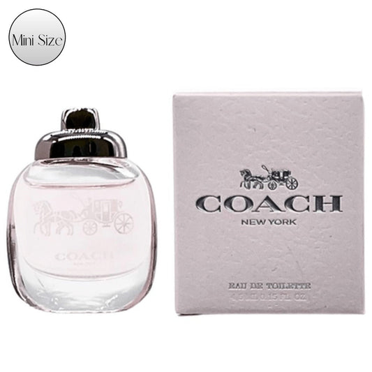 Coach Eau de Toilette for Women — Mini Travel Size 0.15 Fl Oz / 4.5 ml Perfume Spray, Floral Feminine Scent, Authentic Designer Fragrance
