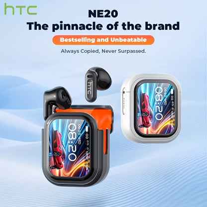 131 Language Real-Time Translation Wireless Headphones HTC NE20 TWS HiFi Sound Low Latency Gaming AI Noise Reduction LED Touch Screen Built-In Mic for Business Travel Office Study Gaming Birthday Gift