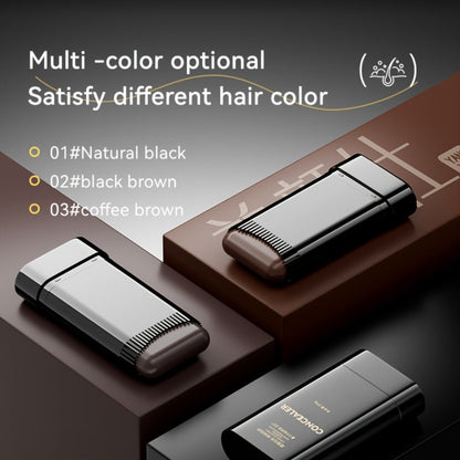 Gray Root Touch-Up Stick with Built-in Comb — Waterproof Sweatproof Instant Gray Coverage | Easy Twist Applicator | Plant-Based Squalane & Glycerin | 3 Shades | 1 or 2 Pack | On-the-Go