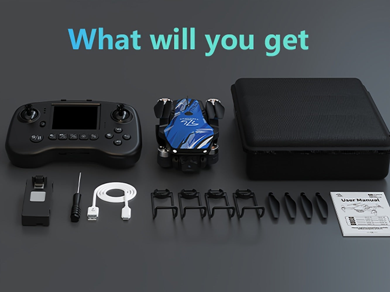 Foldable RC Drone with 2.8-Inch Screen Remote, Dual Cameras and 270-Degree Obstacle Sensor Mode