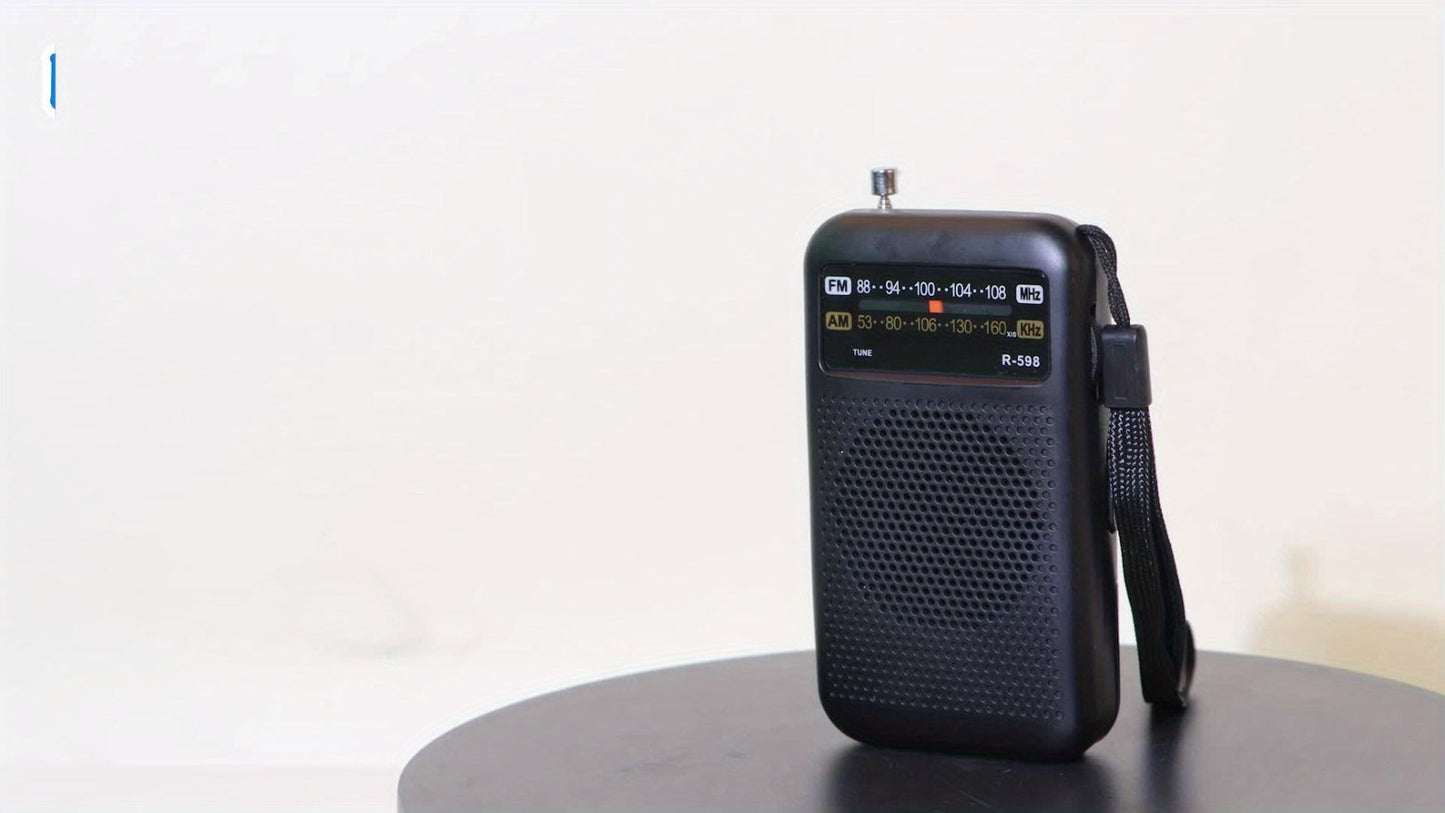 Pocket AM/FM Radio with 2-AA Battery Power, Headphone Jack and Single or Two-Piece Color Options