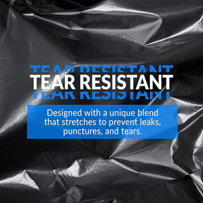 30 Gallon Trash Bags 200 Count – Black Large Garbage Bags, Ultra Strong Leak-Proof, 113.5L Heavy Duty Bags for Kitchen, Industrial, Garden & Commercial Use, 4 Rolls / 2 Boxes Value Pack