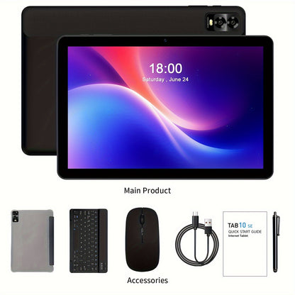 Android Tablet PRITOM 10.1-Inch with Android 14, A523 Octa-Core CPU and 32GB Internal Storage