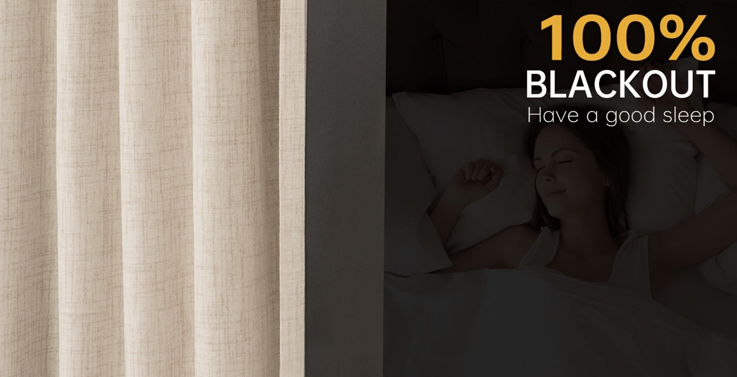 Four-Panel Textured Window Curtain Set in Ten Colors and 50-Inch Width with Four Exact Length Options