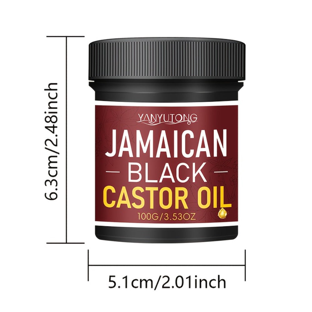 Hair Oil YANYUTONG Jamaican Black Castor 100g Red-Label Jar with Black Screw Lid for Hair and Scalp Application