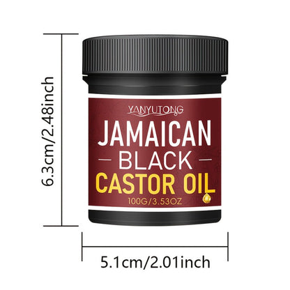 Hair Oil YANYUTONG Jamaican Black Castor 100g Red-Label Jar with Black Screw Lid for Hair and Scalp Application
