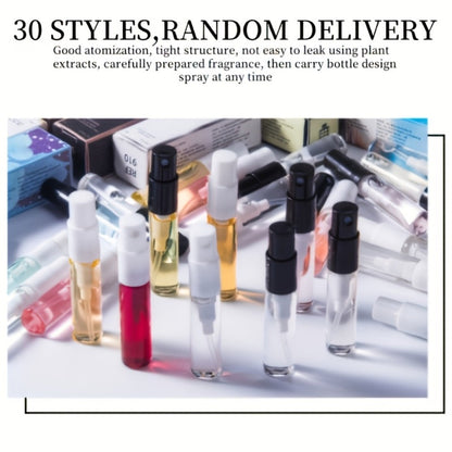 20-Piece Random Perfume Sample Set with 3ml Spray Vials, Mixed Box Designs and Assorted Delivery