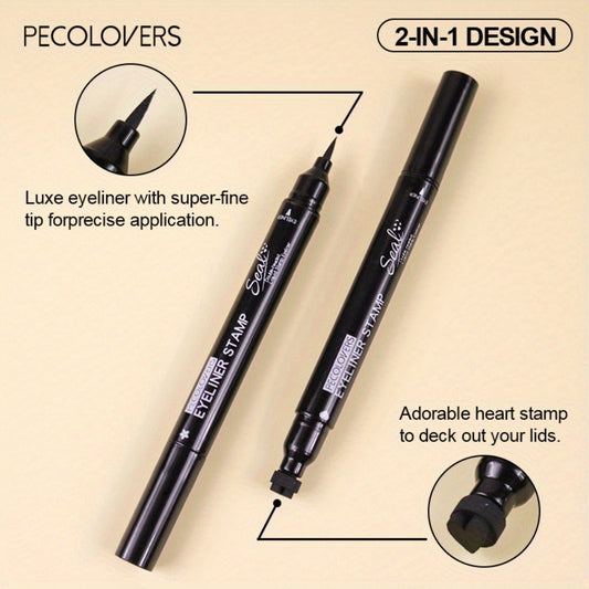 Winged Eyeliner Stamp Pen Set Double-Ended 8 Wing Styles Waterproof Quick-Dry Liquid Liner Kit for Beginners Red Black Cat Eye Makeup Tool Symmetrical Flick