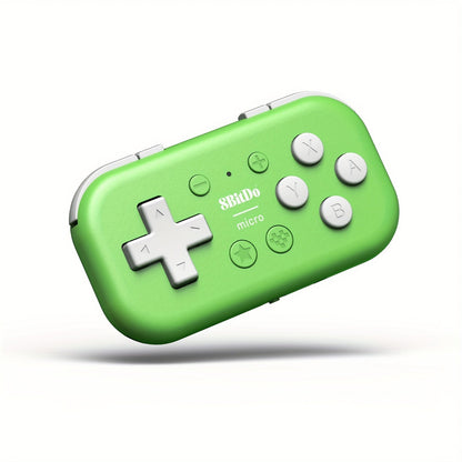 8BitDo Micro Bluetooth Gamepad Pocket Mini Controller for Nintendo Switch Android Raspberry Pi - Keyboard Mode Support Green, Ultra-Compact Wireless Gaming Controller