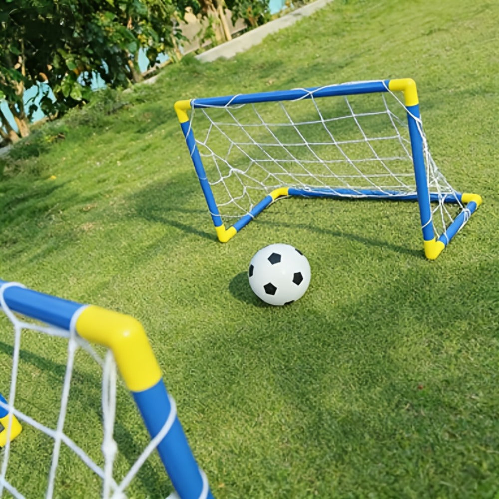Kids Soccer Goal Set 2 Balls 2 Goals Portable Easy-Assemble Youth Soccer with the Listed Color, Size or Set Options for Everyday Use