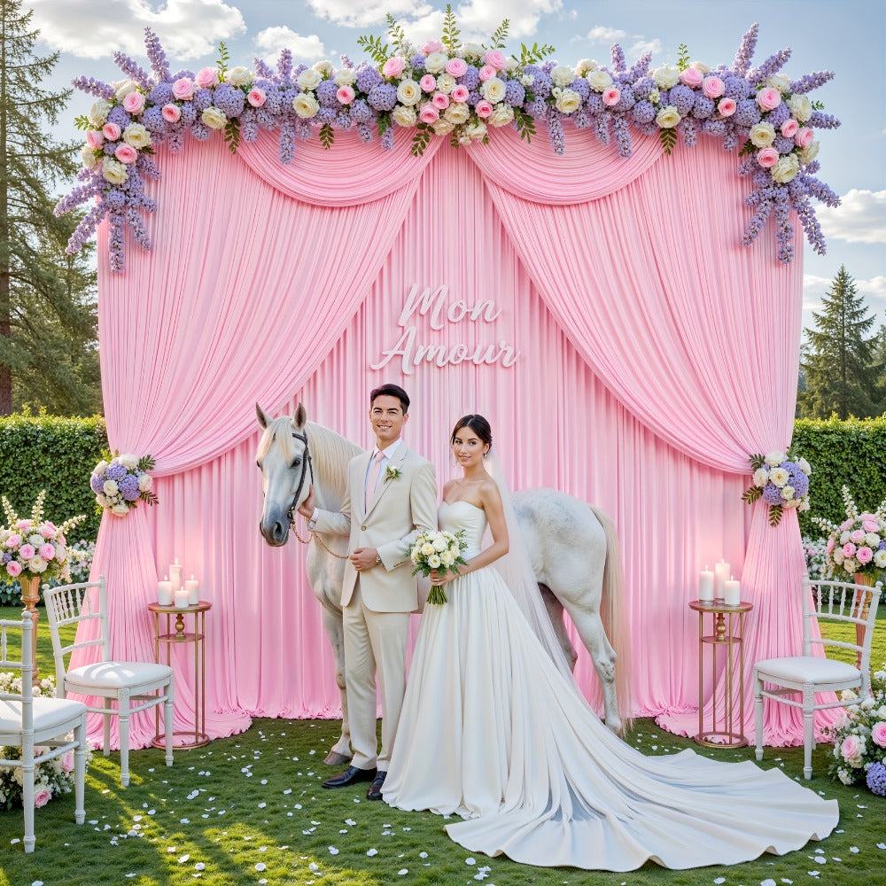 Two-Piece Photography Backdrop Curtain Set, 59 x 118 Inches per Panel, with Rod Pockets and Color Options