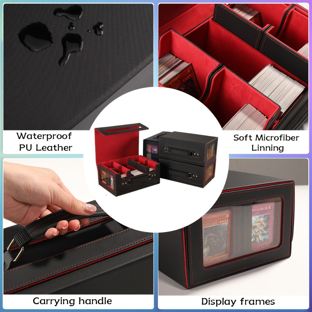Five-in-One Trading Card Storage Box with Detachable Dividers, Display Windows and Four Colors